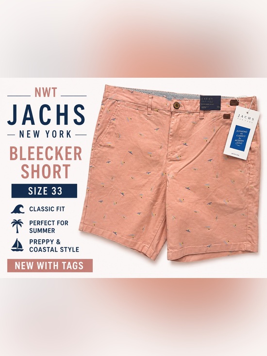 Jachs Other - NWT JACHS New York Bleecker Shorts Men’s Size 33 Pink Surfboard Print